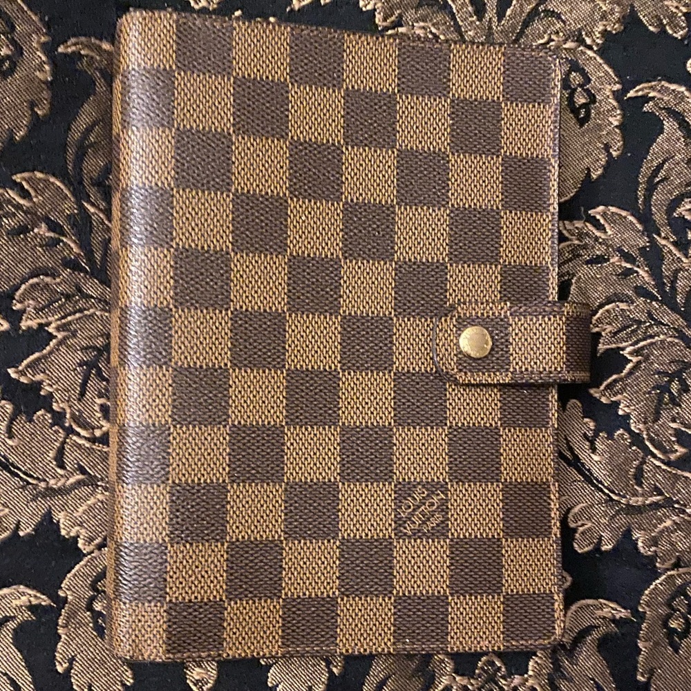 Authentic Louis Vuitton Damier Ebene Agenda MM